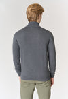 Maglia con zip un quarto cotone e cashmere