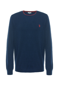 Maglia girocollo  misto lana e viscosa