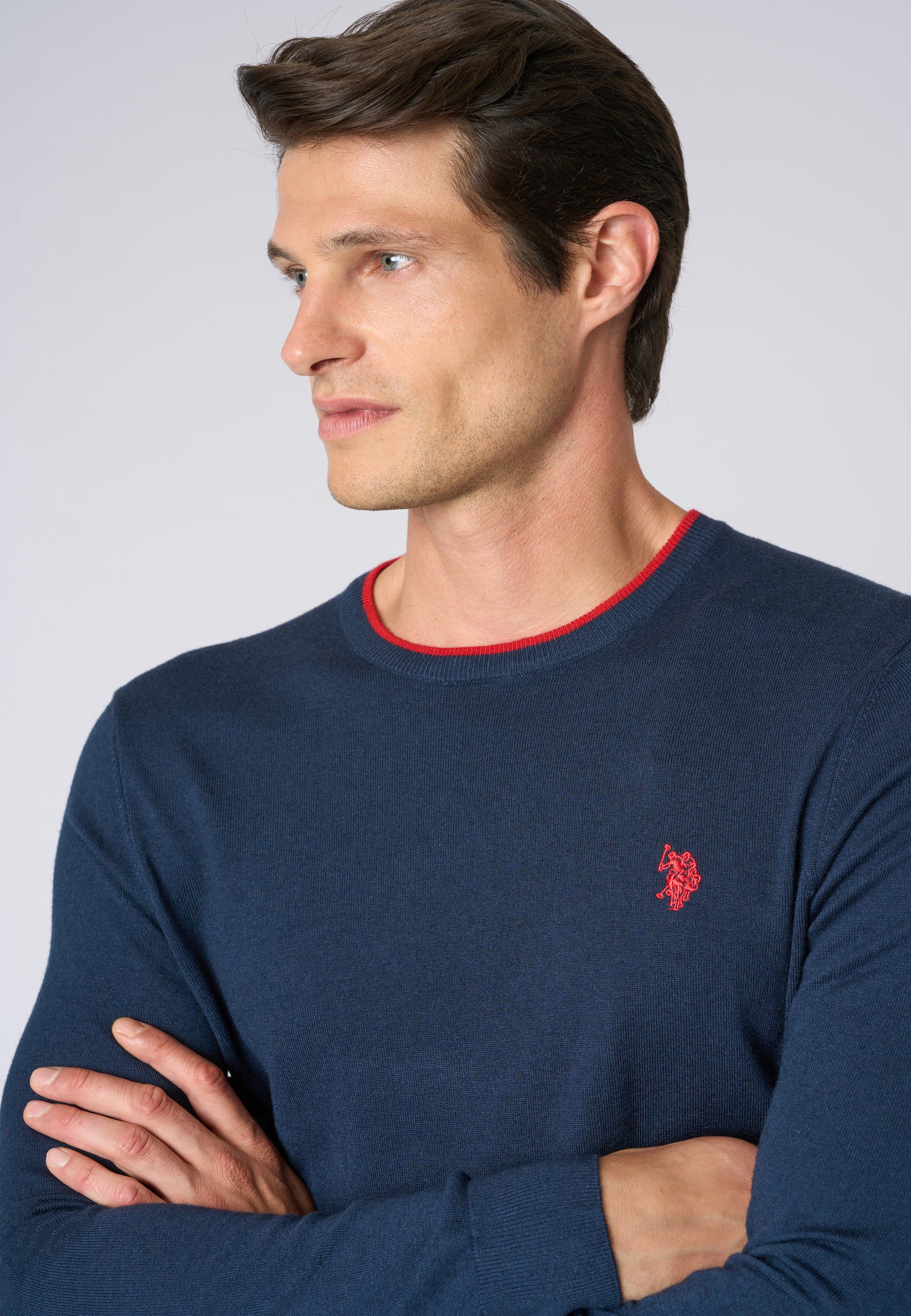 Maglia girocollo  misto lana e viscosa