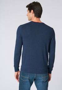 Maglia girocollo  misto lana e viscosa