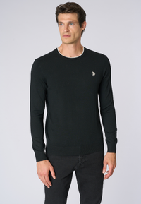 Maglia girocollo  misto lana e viscosa