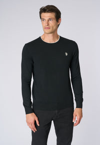Maglia girocollo  misto lana e viscosa