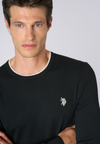 Maglia girocollo  misto lana e viscosa