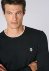 Maglia girocollo  misto lana e viscosa