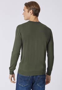 Maglia girocollo  misto lana e viscosa