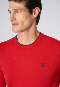 Maglia girocollo  misto lana e viscosa