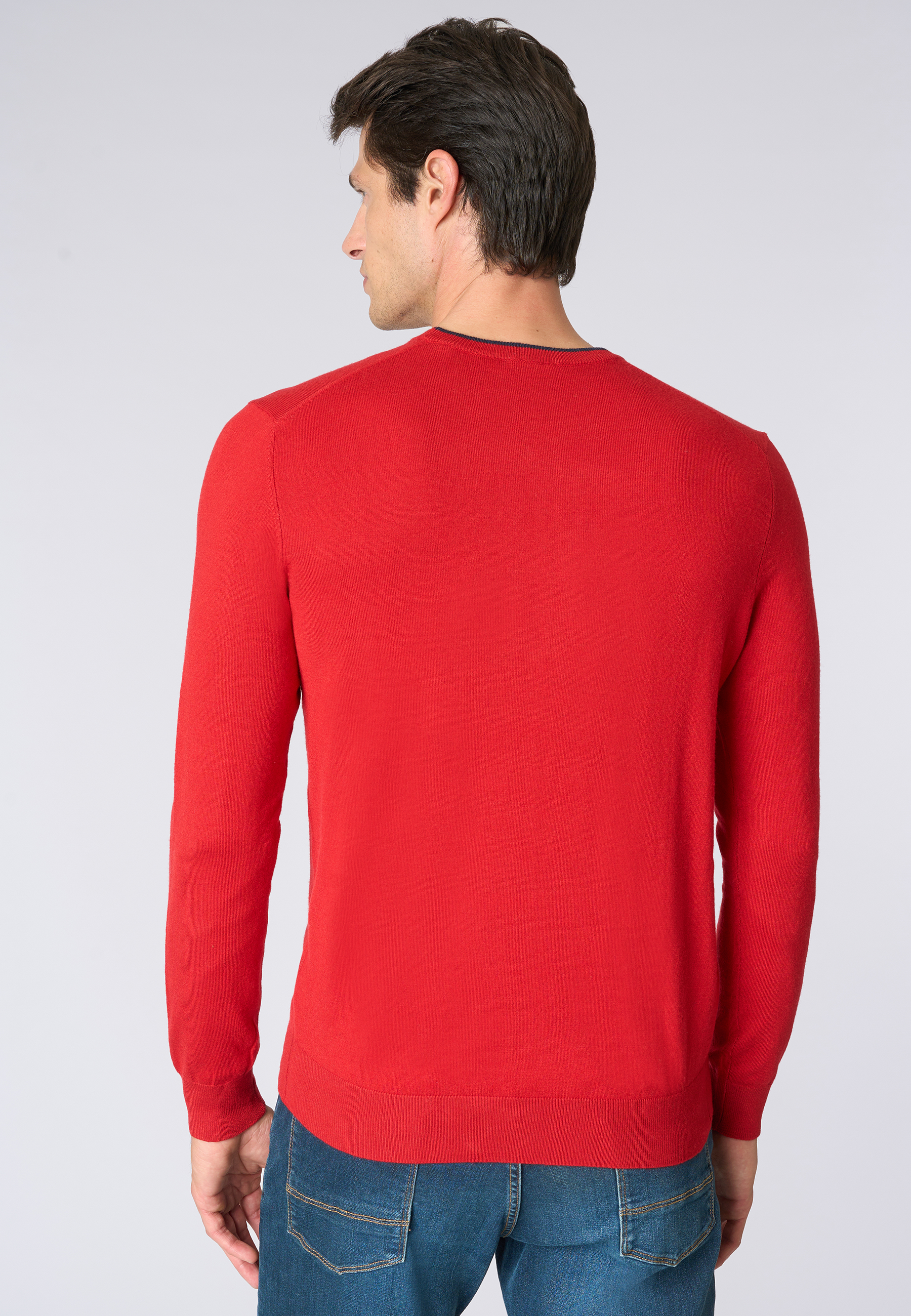 Maglia girocollo  misto lana e viscosa