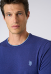 Maglia girocollo  misto lana e viscosa