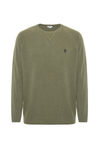 Maglia girocollo misto lana overdyed