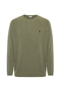 Maglia girocollo misto lana overdyed