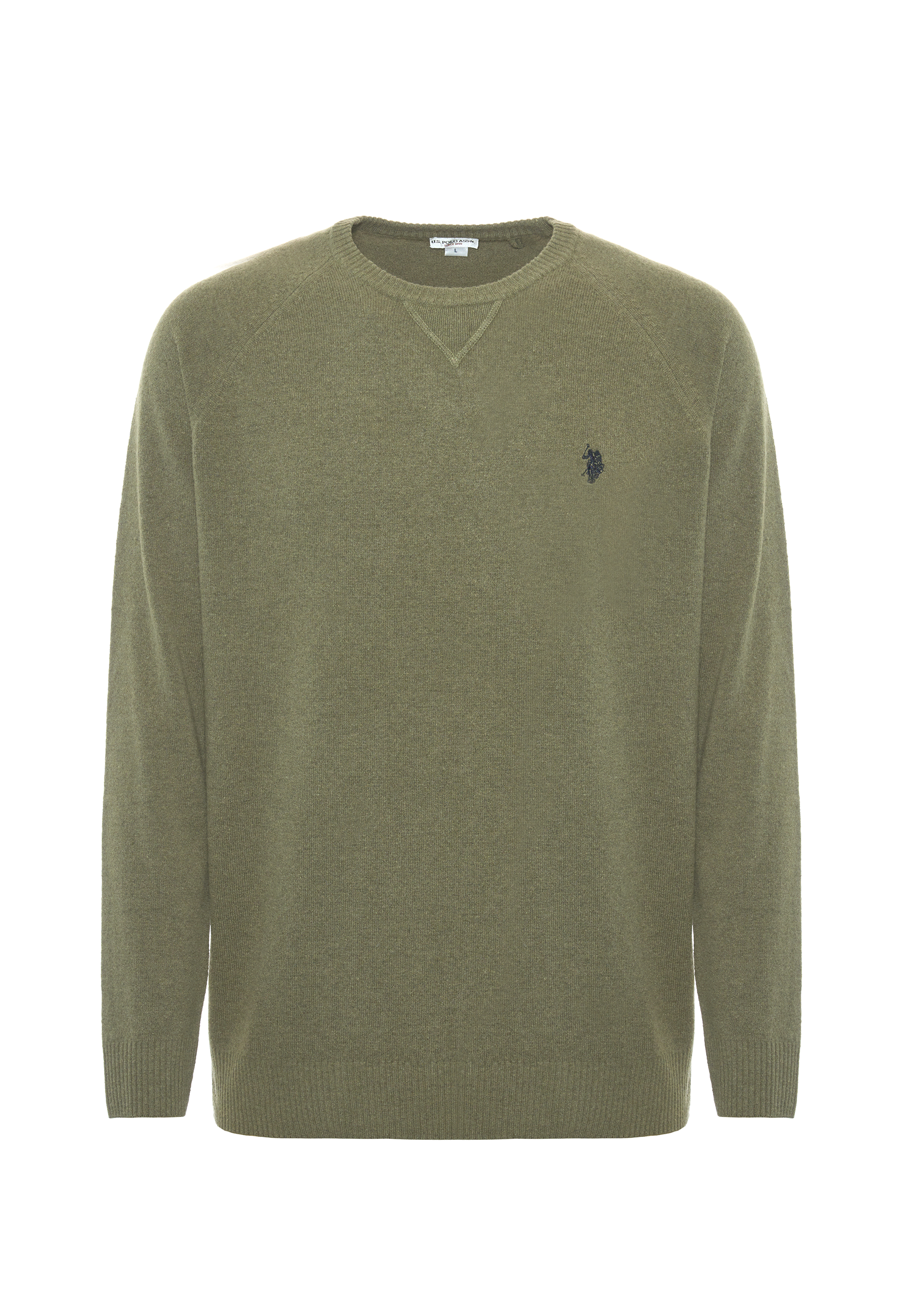 Maglia girocollo misto lana overdyed
