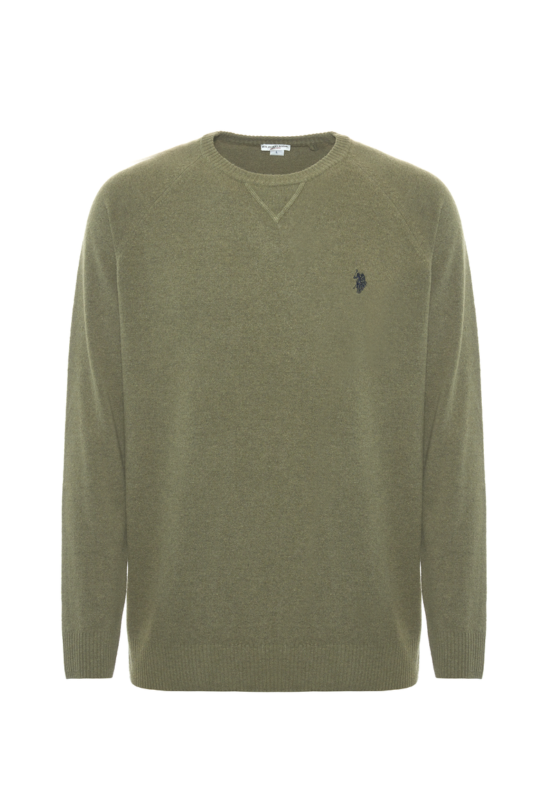 Maglia girocollo misto lana overdyed