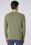 Maglia girocollo misto lana overdyed