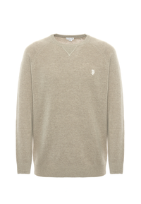 Maglia girocollo misto lana overdyed