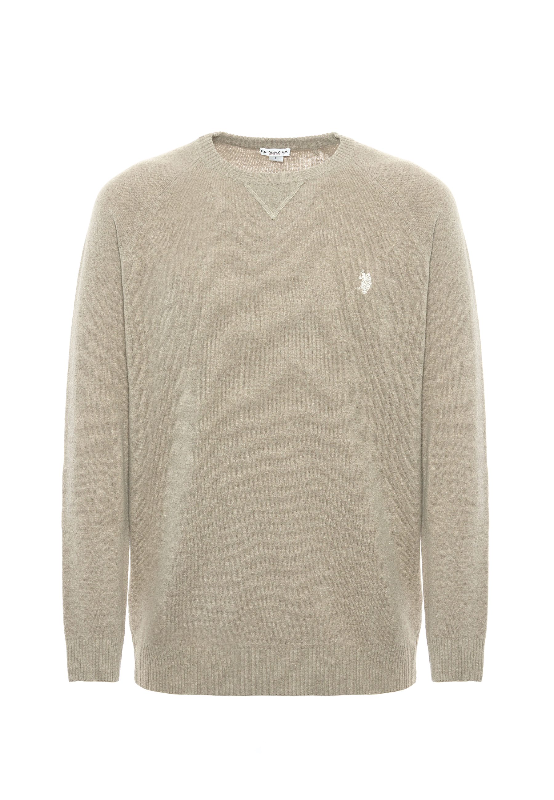 Maglia girocollo misto lana overdyed