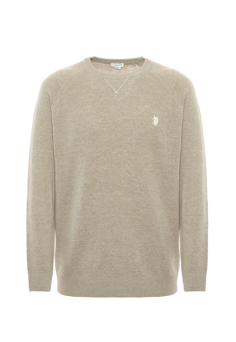 Maglia girocollo misto lana overdyed