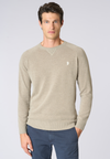Maglia girocollo misto lana overdyed