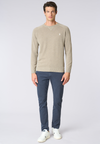 Maglia girocollo misto lana overdyed