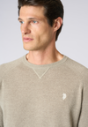 Maglia girocollo misto lana overdyed
