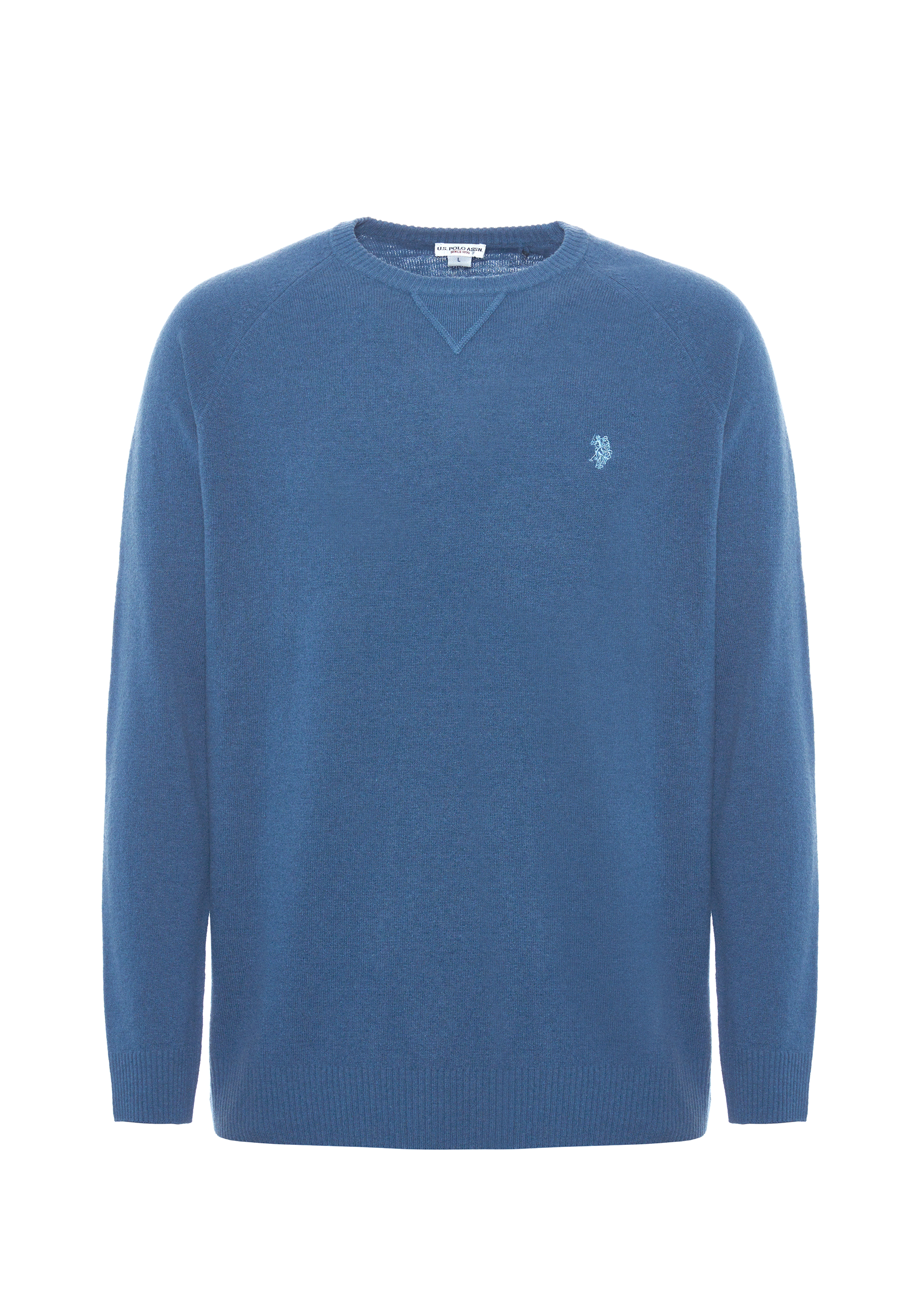 Maglia girocollo misto lana overdyed