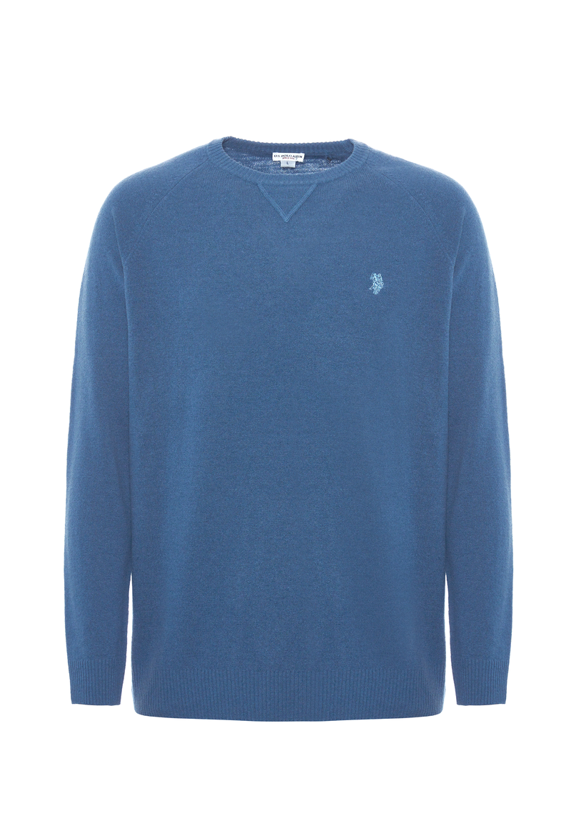 Maglia girocollo misto lana overdyed
