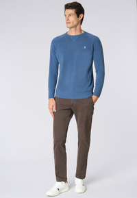 Maglia girocollo misto lana overdyed
