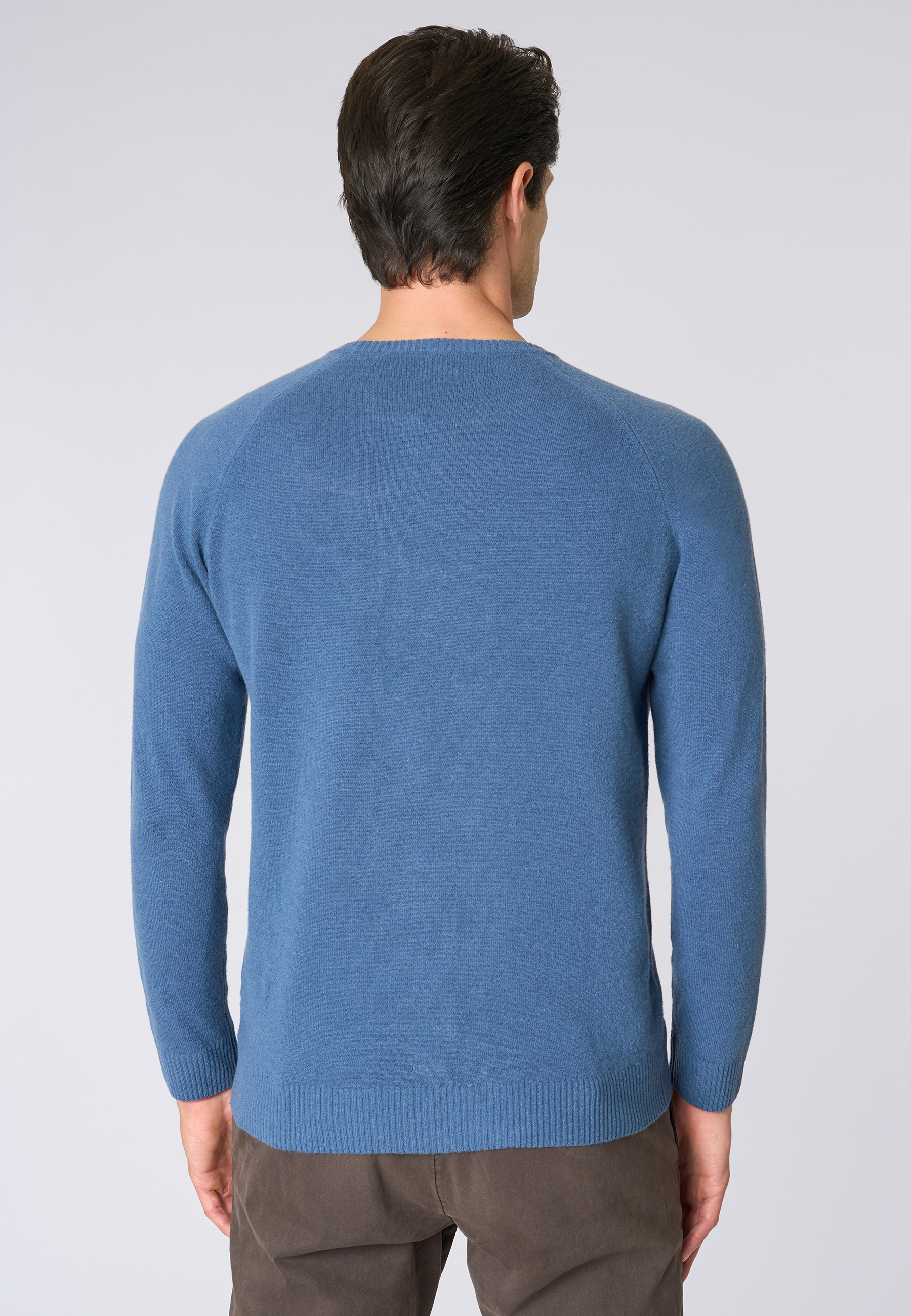 Maglia girocollo misto lana overdyed