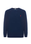 Maglia girocollo misto lana overdyed