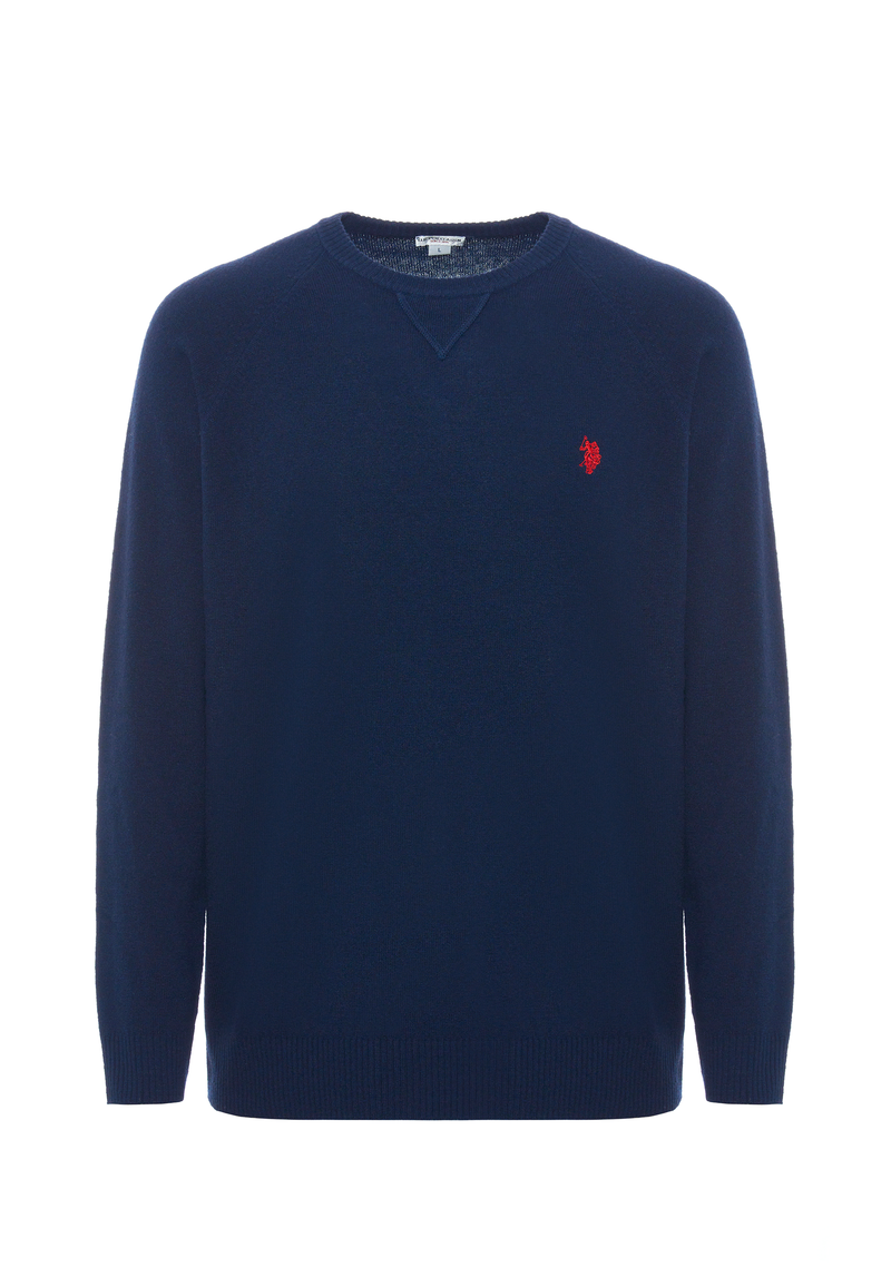 Maglia girocollo misto lana overdyed