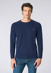 Maglia girocollo misto lana overdyed