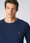 Maglia girocollo misto lana overdyed