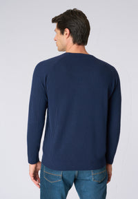Maglia girocollo misto lana overdyed