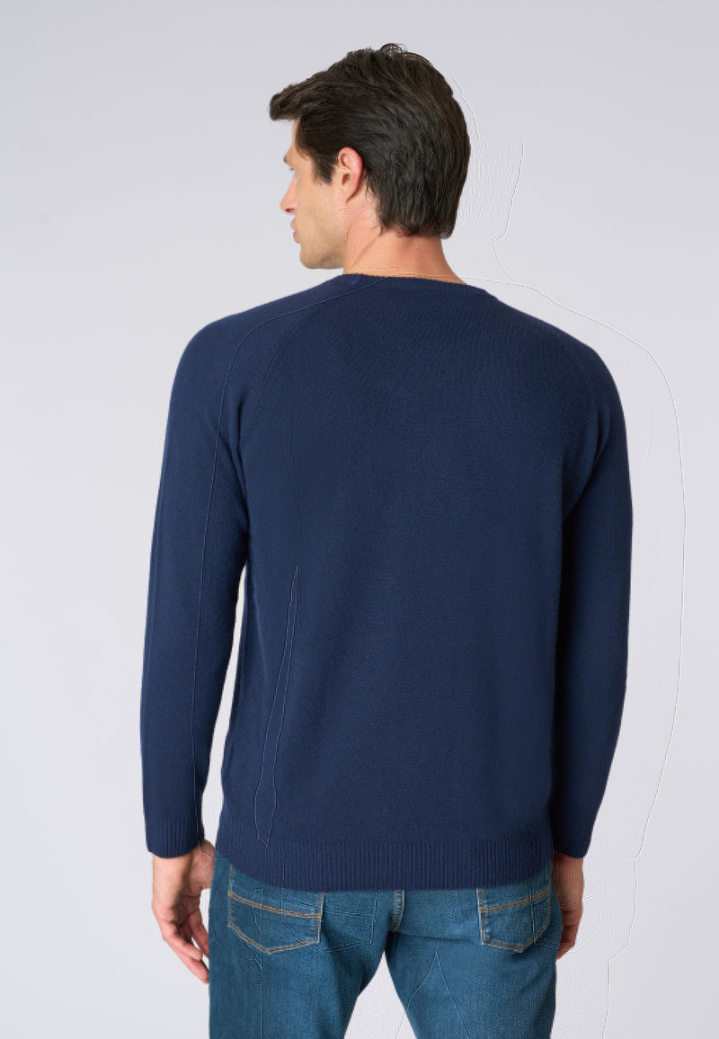 Maglia girocollo misto lana overdyed
