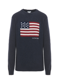 Maglia girocollo bandiera americana