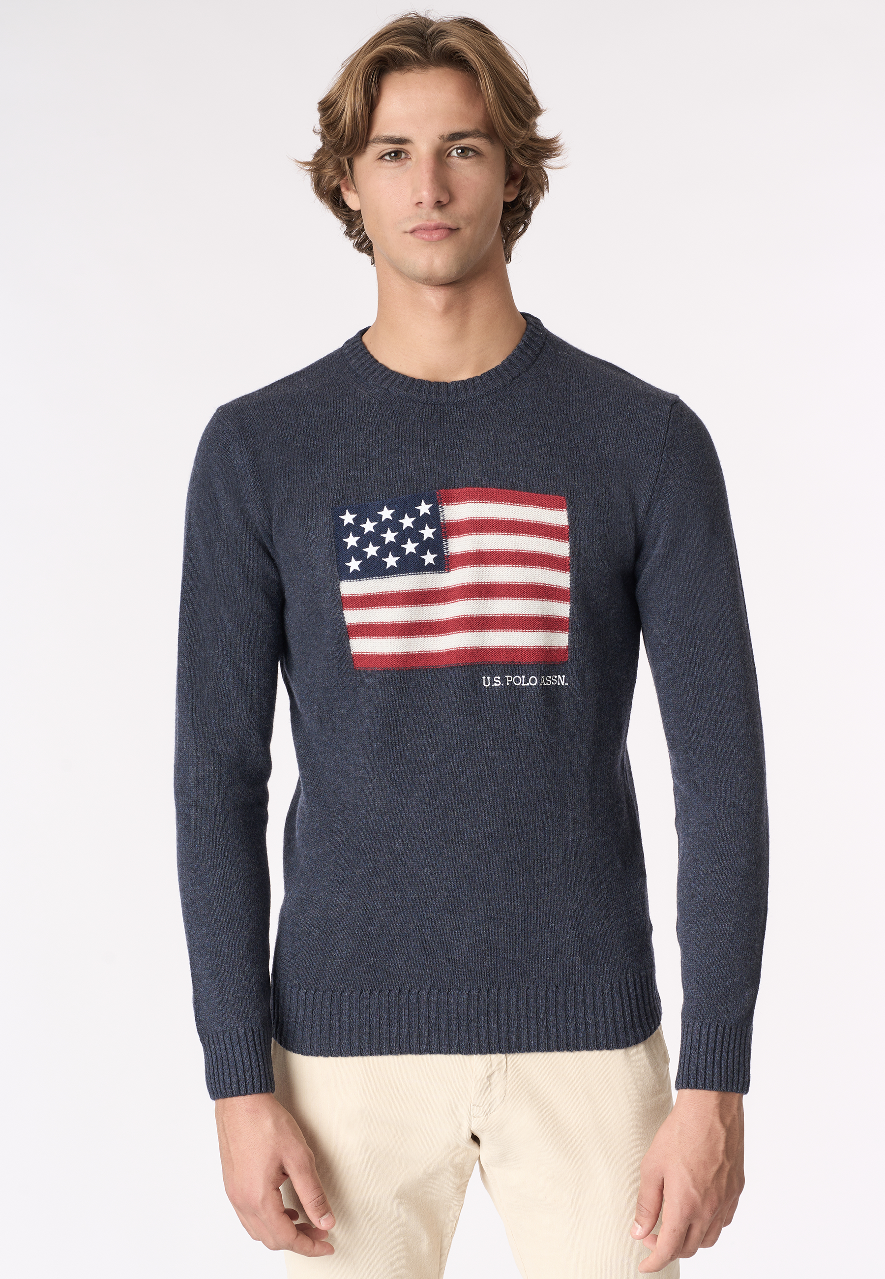 Maglia girocollo bandiera americana