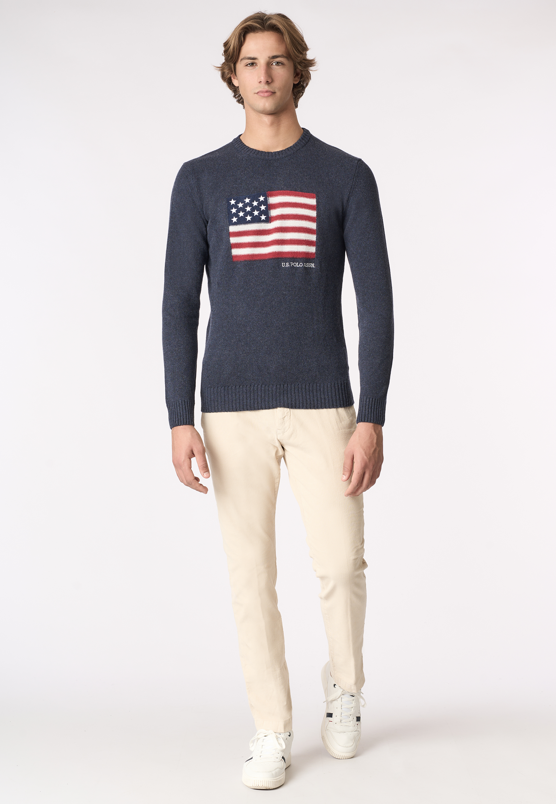 Maglia girocollo bandiera americana