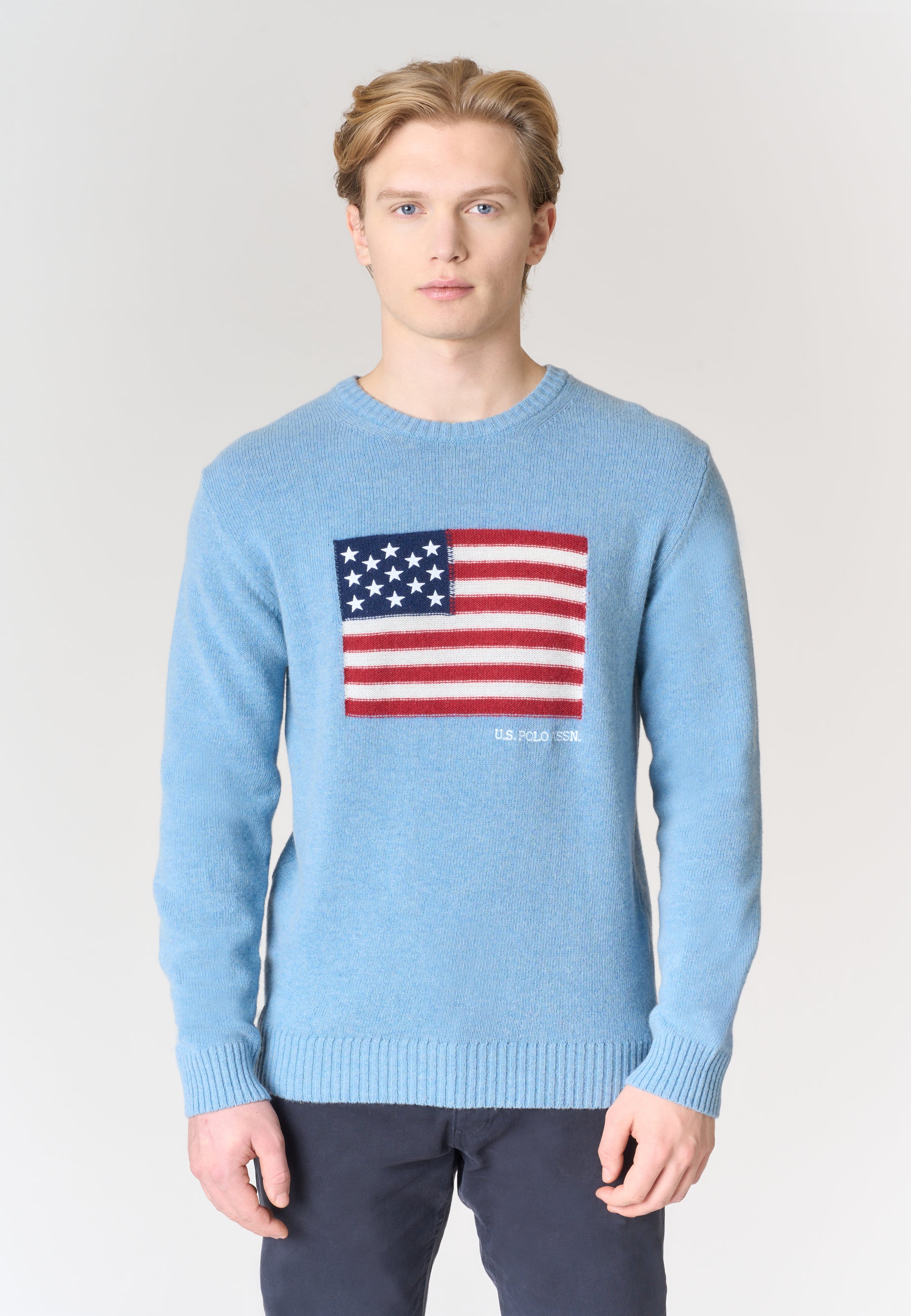Maglia girocollo bandiera americana