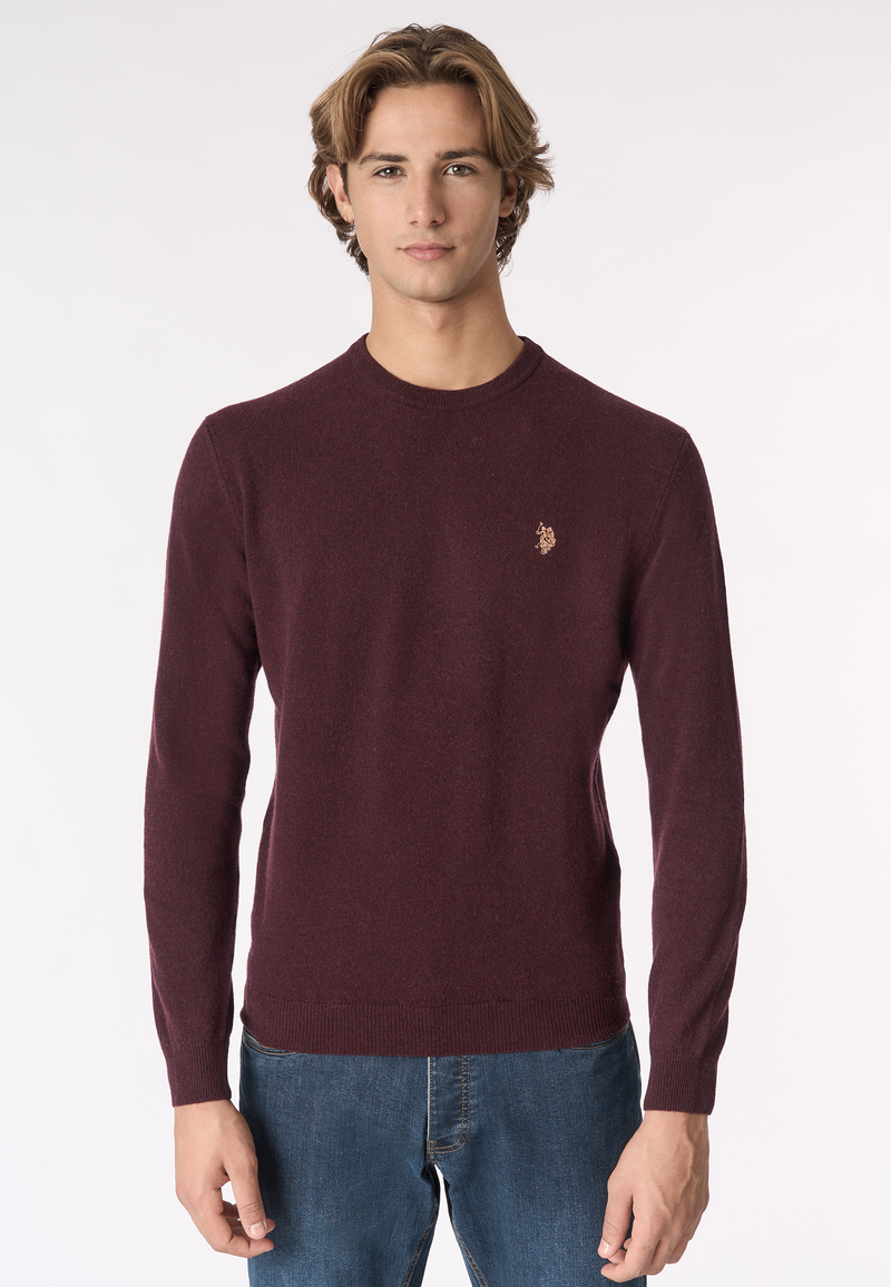 Maglia girocollo in lana lambswool