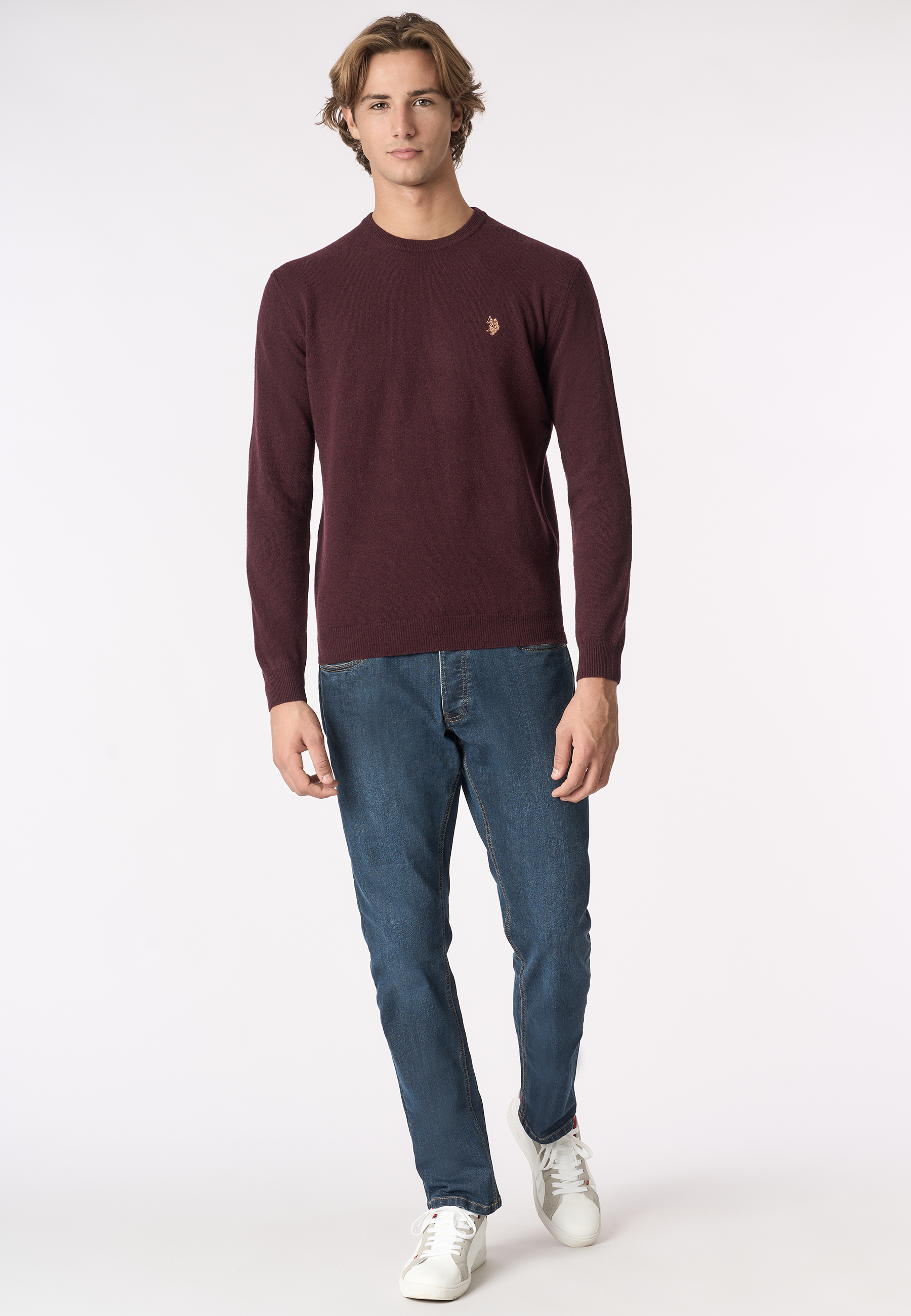 Maglia girocollo in lana lambswool