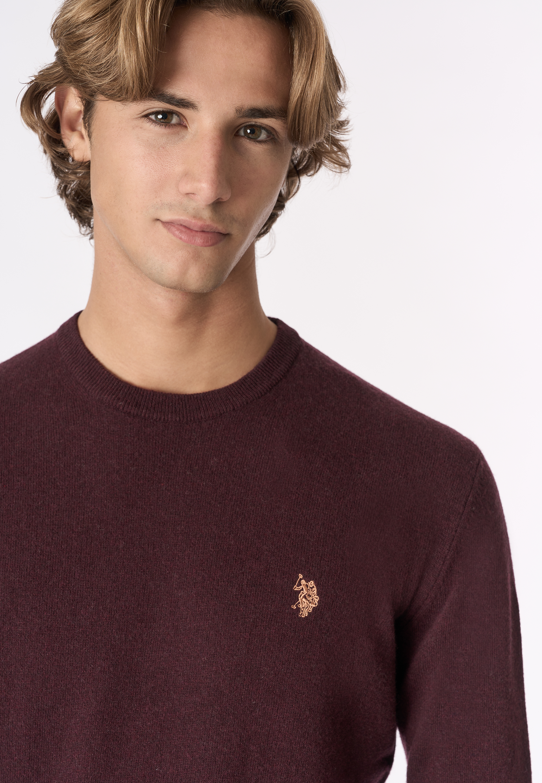 Maglia girocollo in lana lambswool