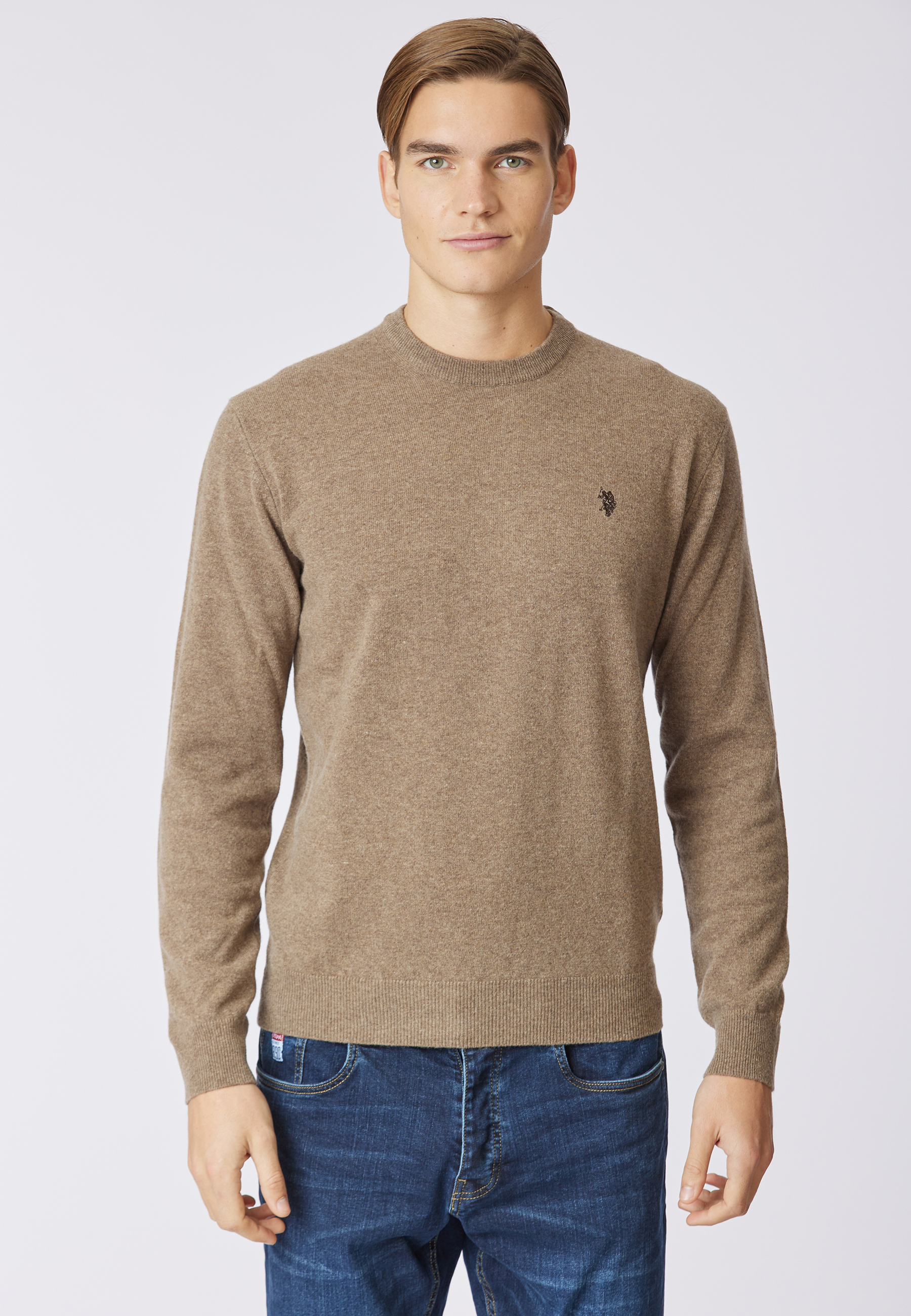 Maglia girocollo in lana lambswool