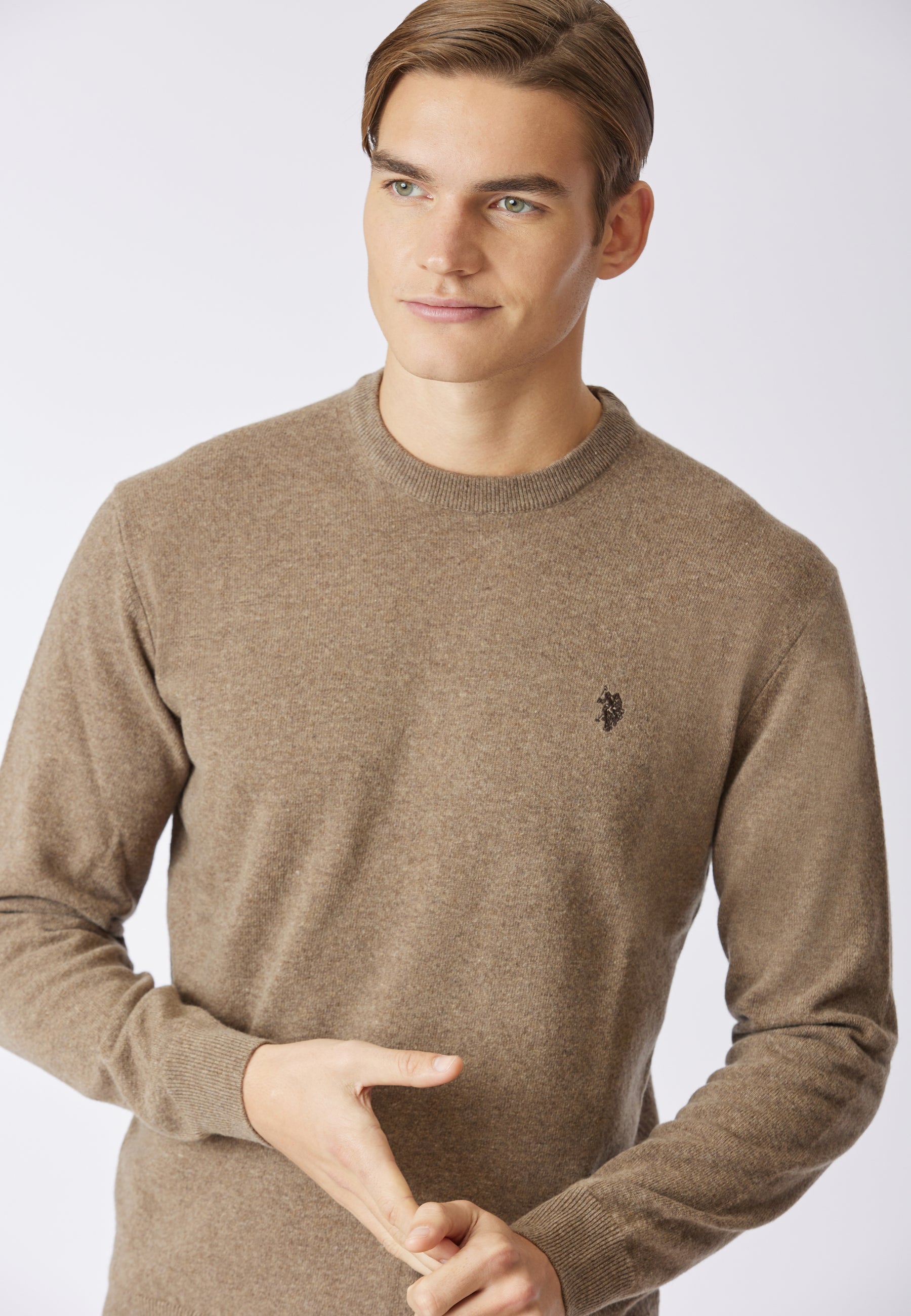 Maglia girocollo in lana lambswool