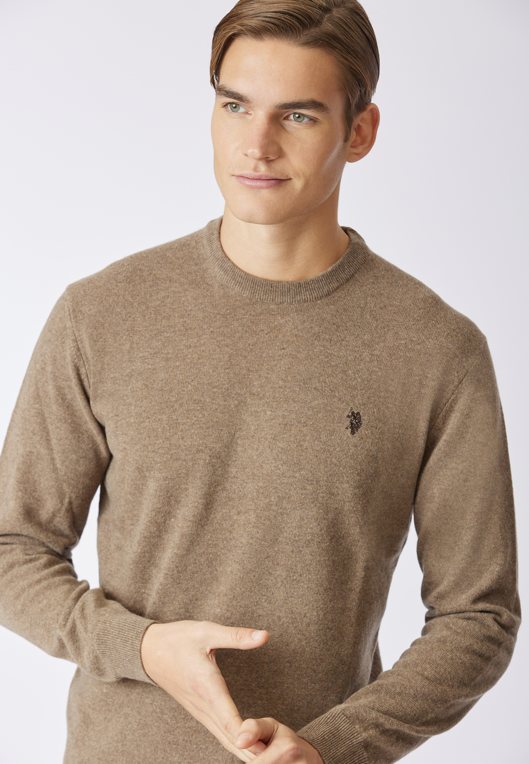 Maglia girocollo in lana lambswool
