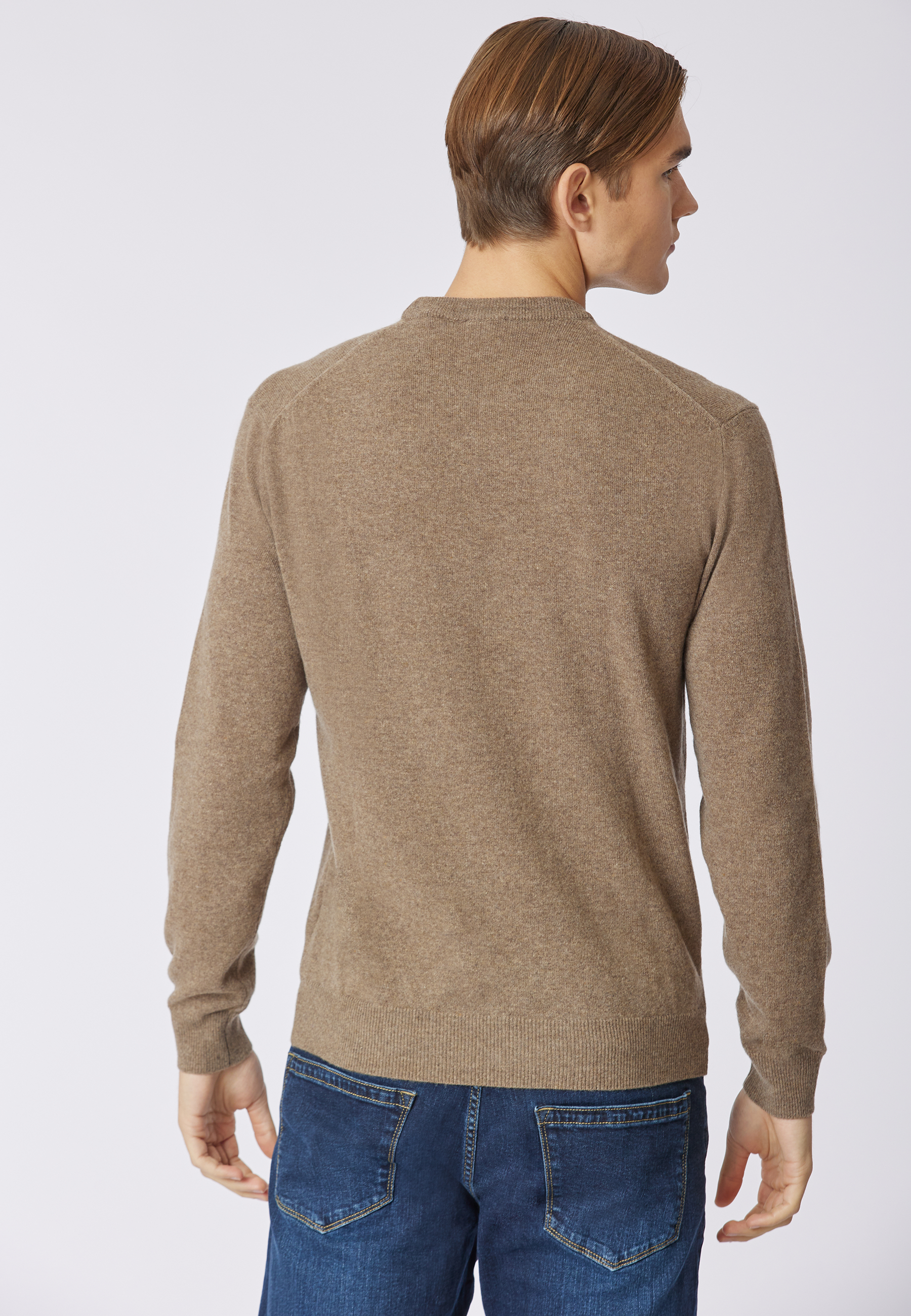 Maglia girocollo in lana lambswool