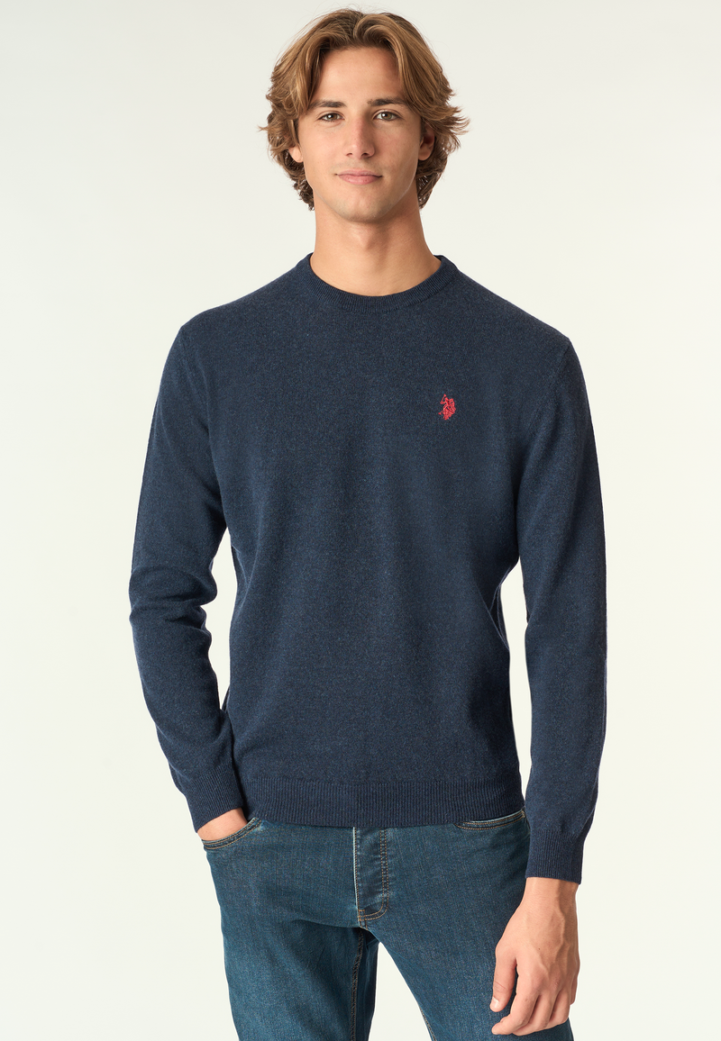 Maglia girocollo in lana lambswool