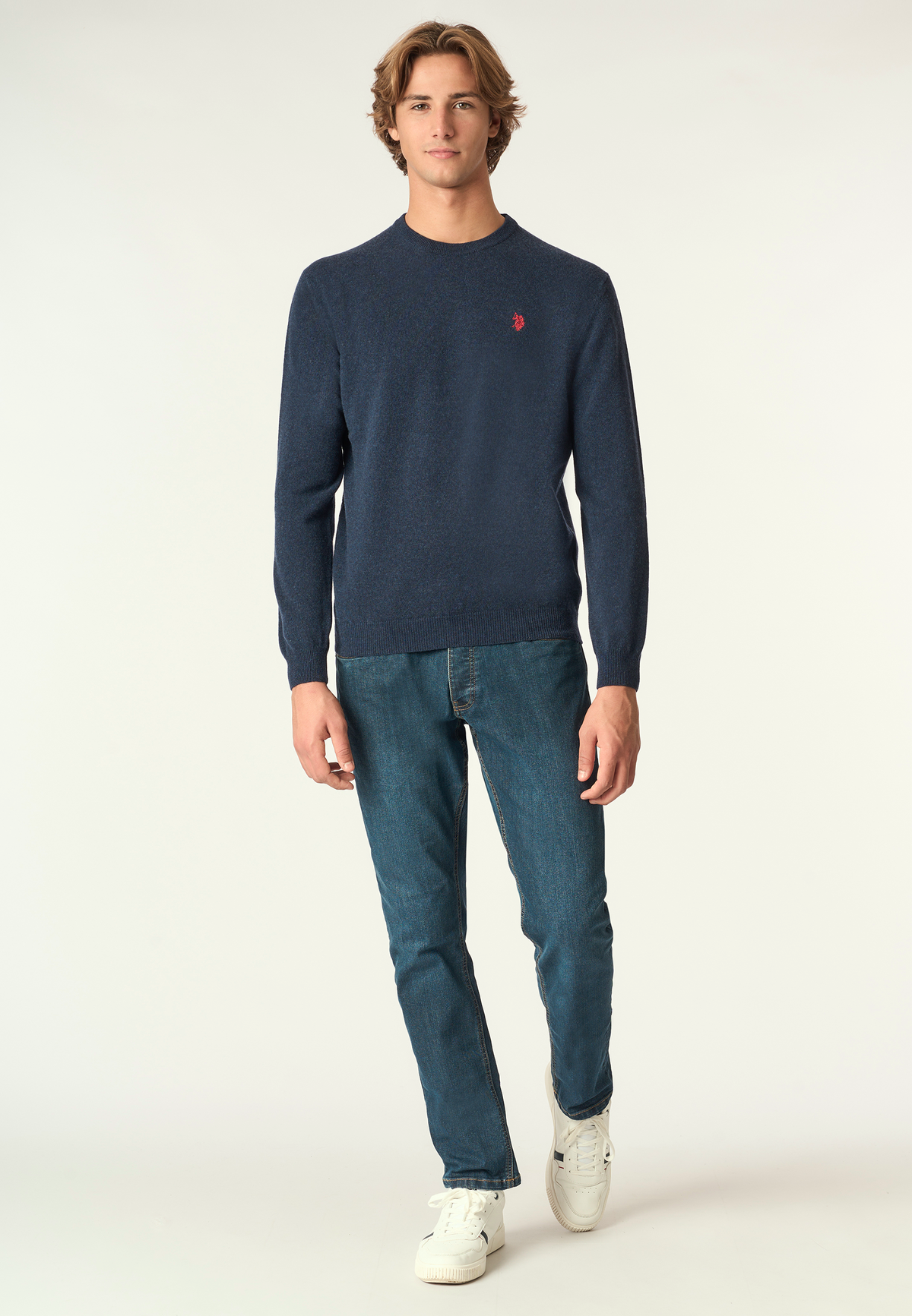 Maglia girocollo in lana lambswool