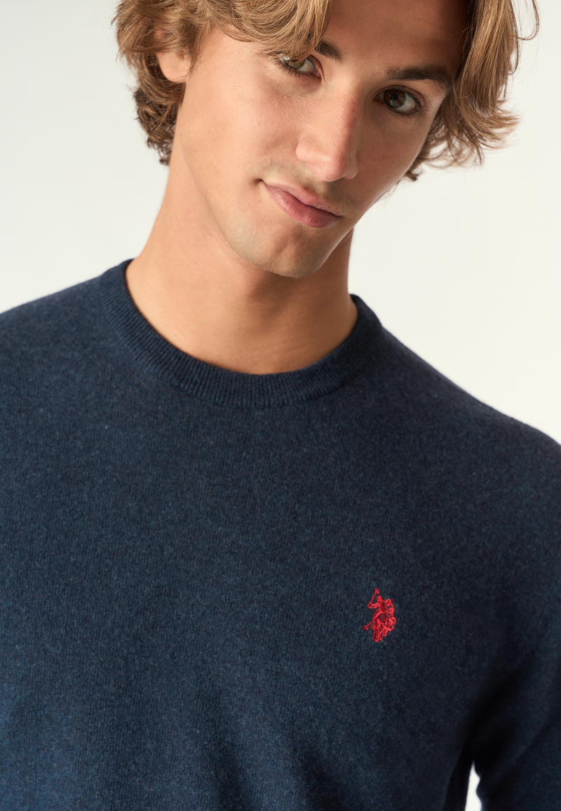 Maglia girocollo in lana lambswool