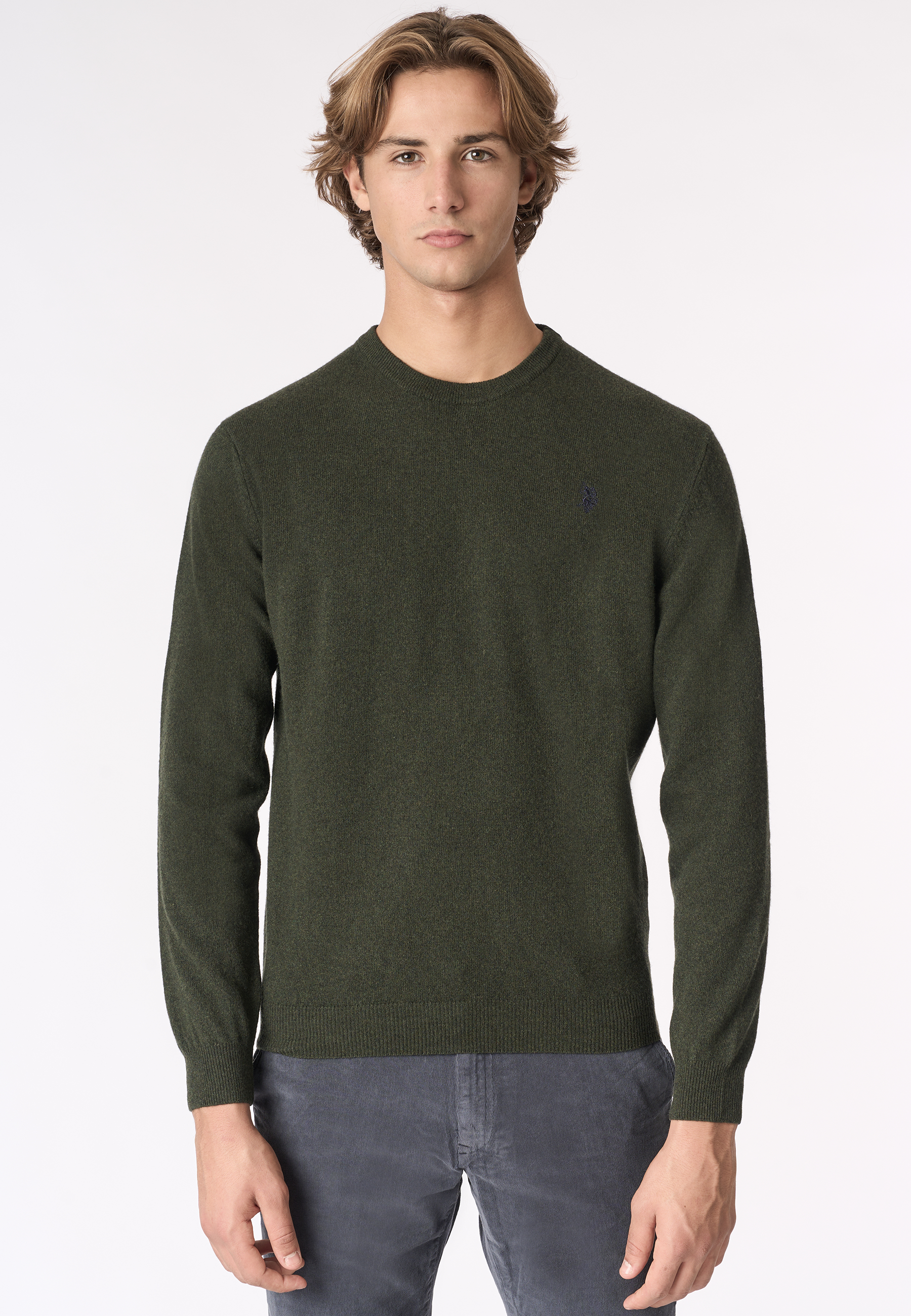 Maglia girocollo in lana lambswool