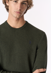 Maglia girocollo in lana lambswool