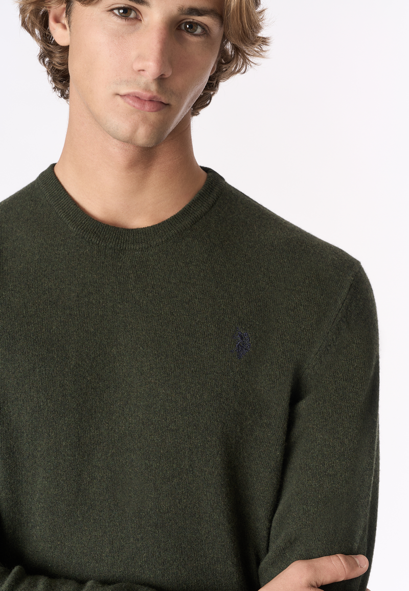 Maglia girocollo in lana lambswool